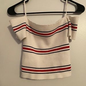 windsor off the shoulder white top